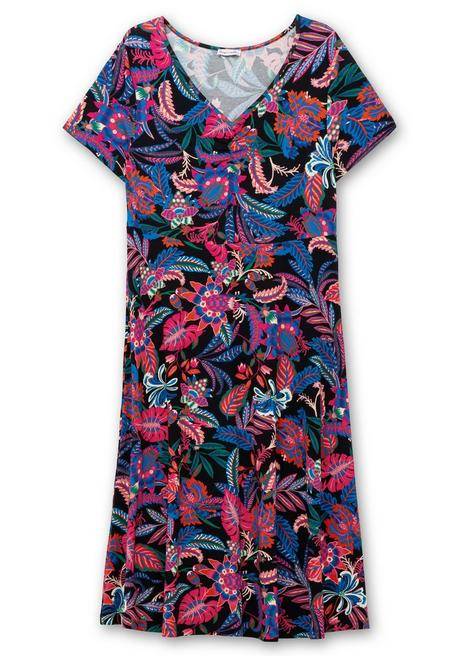 Sheego By Joe Browns Jerseykleid Mit Blumendruck - Schwarz Gemustert Sheego