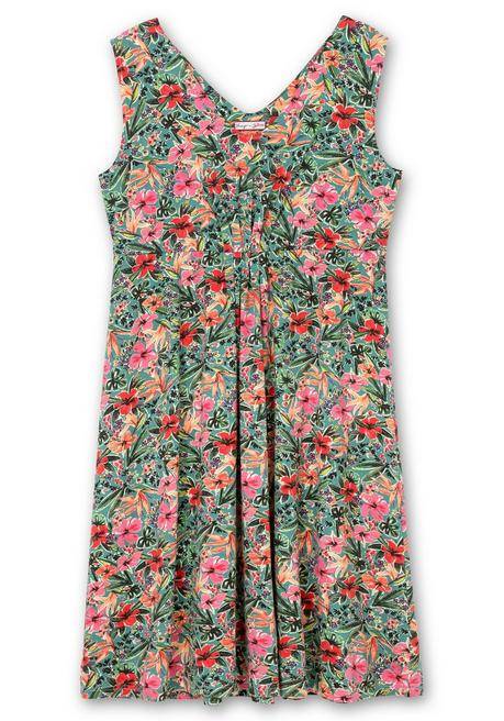 Sheego By Joe Browns Jerseykleid Mit Blumendruck Und Gelegten Falten - Petrol Bedruckt Sheego