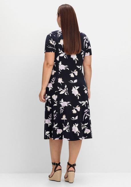 Sheego X Fair Lady Jerseykleid Mit Blütenprint - Marine Gemustert Sheego