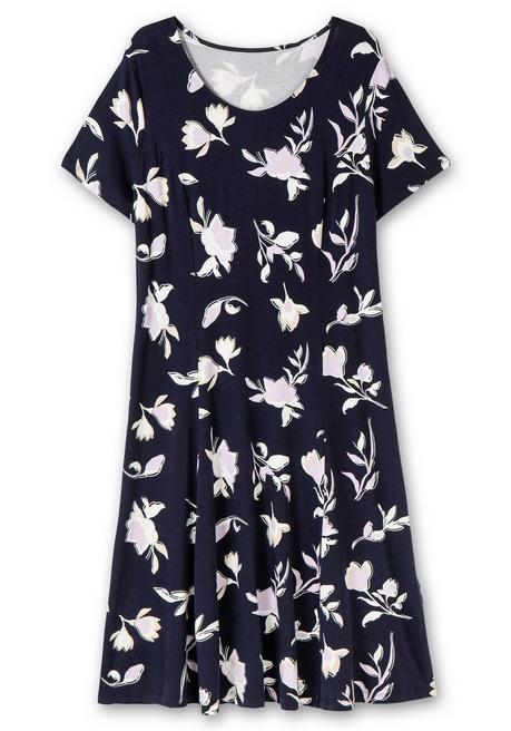 Sheego X Fair Lady Jerseykleid Mit Blütenprint - Marine Gemustert Sheego
