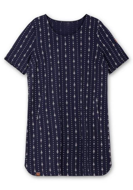 Sheego X Collection L. Jerseykleid Mit Maritimem Print Und Taschen - Marine Gemustert Sheego