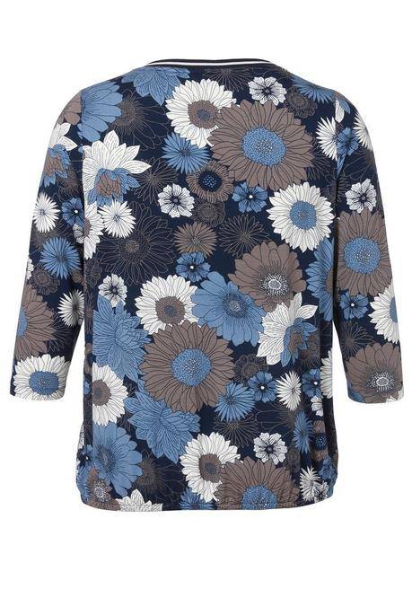 VIA APPIA DUE Jerseyshirt Mit Blumenmuster Und 3/4-Arm - Indigo Bedruckt Sheego