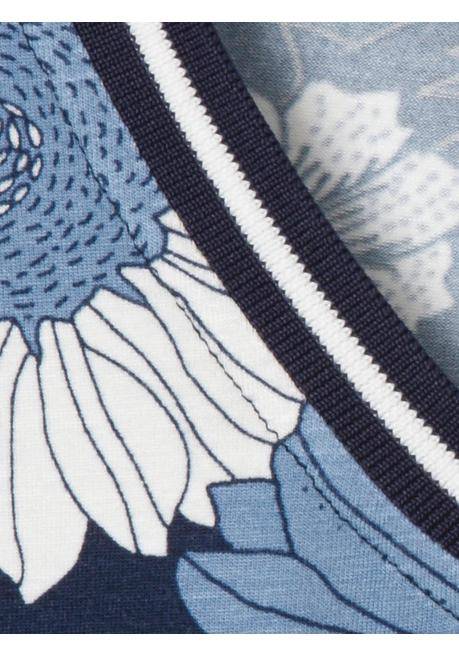 VIA APPIA DUE Jerseyshirt Mit Blumenmuster Und 3/4-Arm - Indigo Bedruckt Sheego