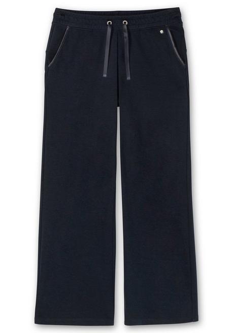 Sheego Jogginghose In Weiter Form, Mit Kontrastdetails - Nachtblau Sheego