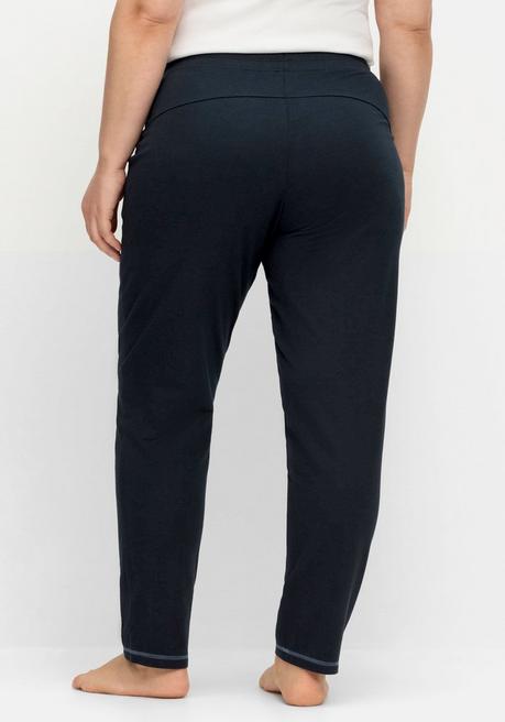 Sheego Jogginghose Mit Bindeband, In Schmaler Form - Nachtblau Sheego