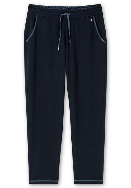 Sheego Jogginghose Mit Bindeband, In Schmaler Form - Nachtblau Sheego