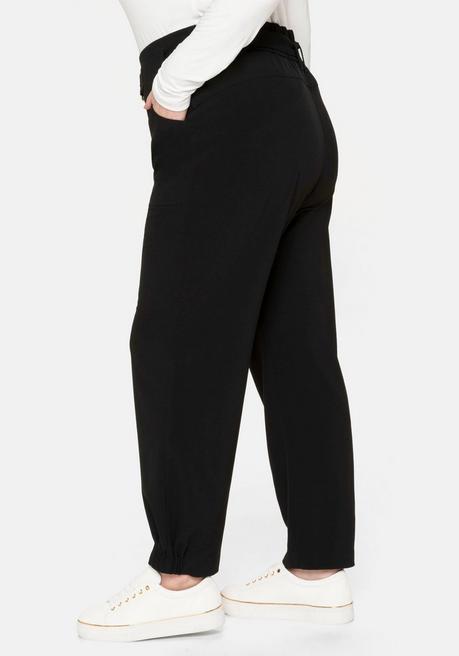 Sheego Joggpants Im Cargostil, Mit High-Waist-Bund - Schwarz Sheego