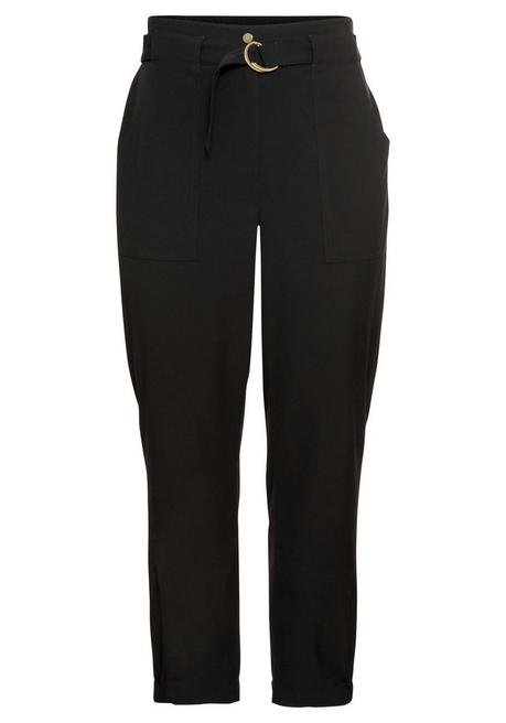 Sheego Joggpants Im Cargostil, Mit High-Waist-Bund - Schwarz Sheego
