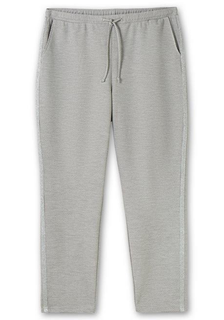 Sheego Joggpants In Struktur-Optik, Mit Galonstreifen - Steingrau Sheego