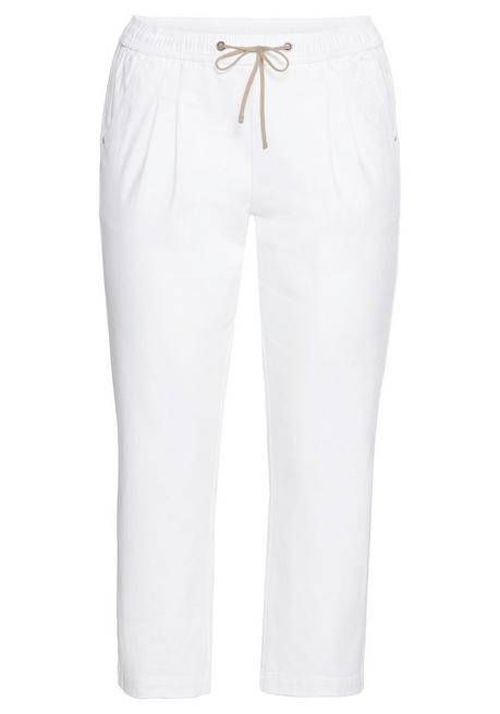 Sheego Joggpants Mit Elastischem Bund Und Bindeband - White Denim Sheego