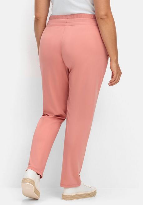 Sheego Joggpants Mit Rundum-Dehnbund Und Bindeband - Rosenholz Sheego