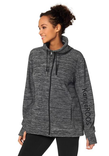KangaROOS LM Sport Fleecejacke - Anthrazit Sheego