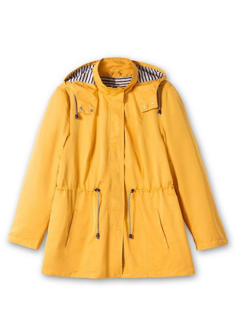 Sheego Kapuzenjacke Mit Kontrastfutter Und Taillen-Tunnelzug - Senfgelb Sheego