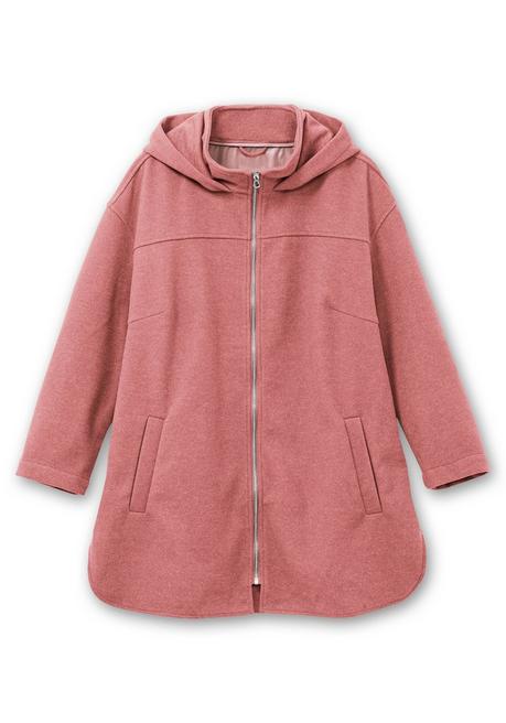 Sheego Kapuzenjacke Mit Stehkragen Und Reißverschluss - Rosenholz Sheego