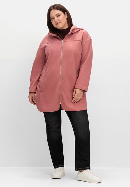 Sheego Kapuzenjacke Mit Stehkragen Und Reißverschluss - Rosenholz Sheego
