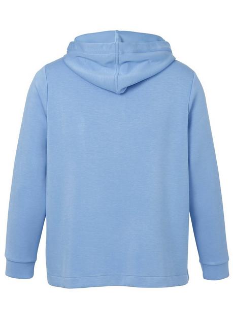 VIA APPIA DUE Kapuzensweatjacke Aus Scuba, Mit Strassdetails - Rauchblau Sheego