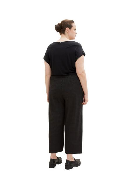 TOM TAILOR Plus Karierte Culotte Mit Seitlichem Reißverschluss - Schwarz Sheego