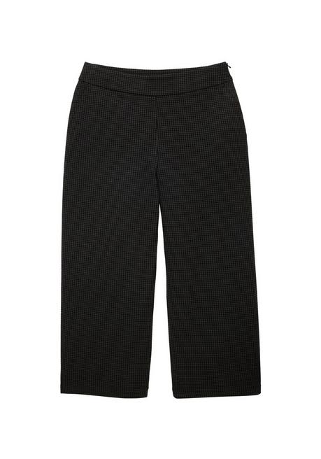 TOM TAILOR Plus Karierte Culotte Mit Seitlichem Reißverschluss - Schwarz Sheego