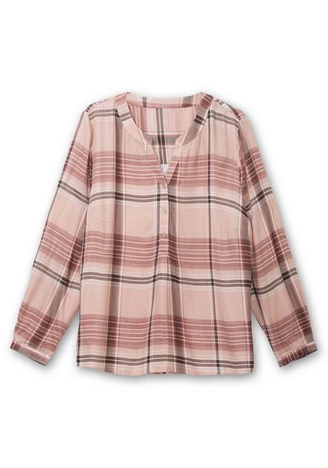 Sheego Karierte Tunika Mit Mustermix Im Rücken - Beere Gemustert Sheego