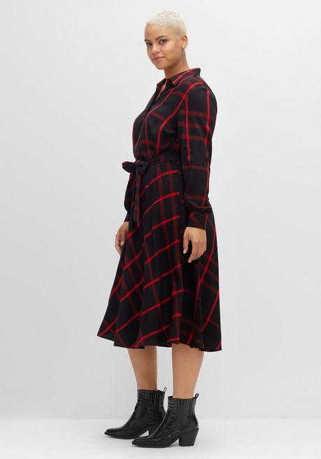 Sheego By Joe Browns Kariertes Hemdblusenkleid Mit Weitem Rock - Karo Sheego