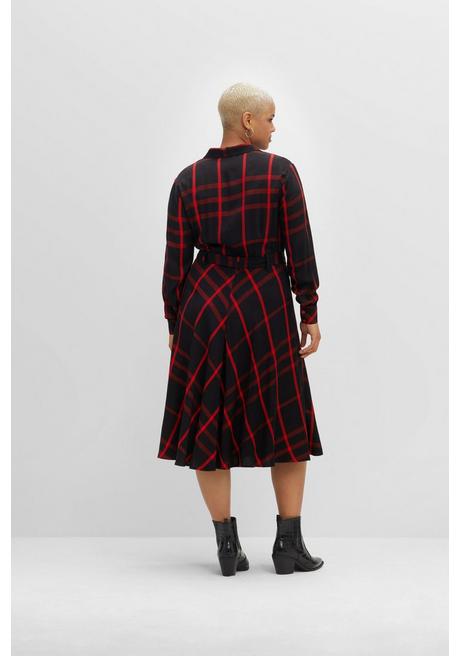 Sheego By Joe Browns Kariertes Hemdblusenkleid Mit Weitem Rock - Karo Sheego