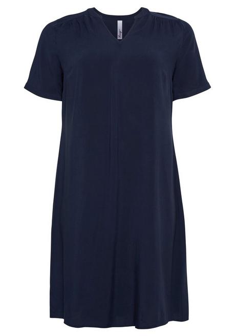 Sheego Kleid Aus Leichter Viskose, In A-Linie - Marine Sheego