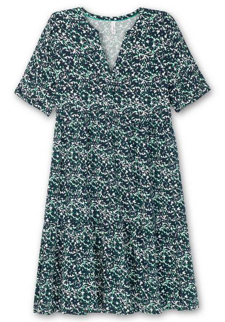 Sheego Kleid In A-Linie, Mit Floralem Alloverprint - Offwhite Gemustert Sheego