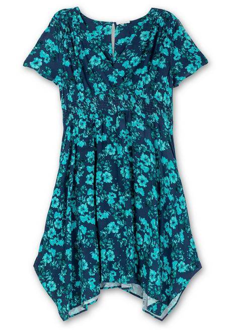 Sheego By Joe Browns Kleid Mit Blumendruck Und Zipfelsaum - Blau Gemustert Sheego