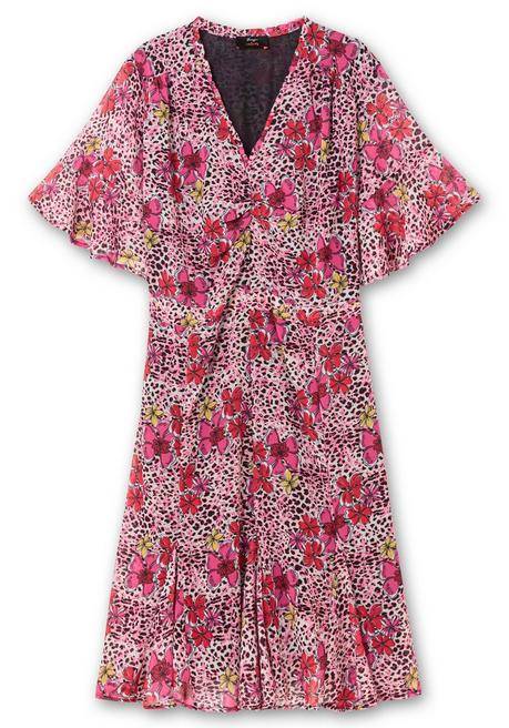 Sheego Loves Miss Goodlife Kleid Mit Blütenprint Und Flügelärmeln - Pink Gemustert Sheego