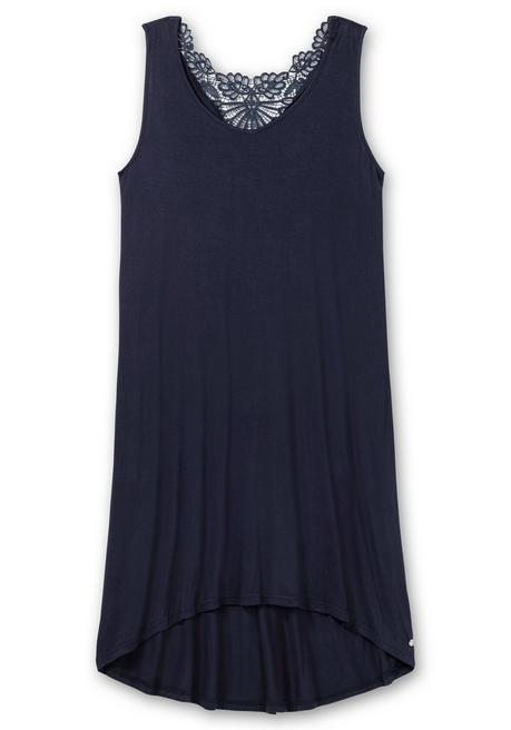 Sheego Kleid Mit Spitzeneinsatz Im Nacken - Marine Sheego