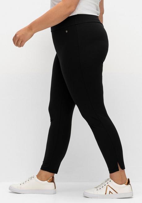 Sheego Knöchelfreie Leggings Mit Breitem Bund - Schwarz Sheego