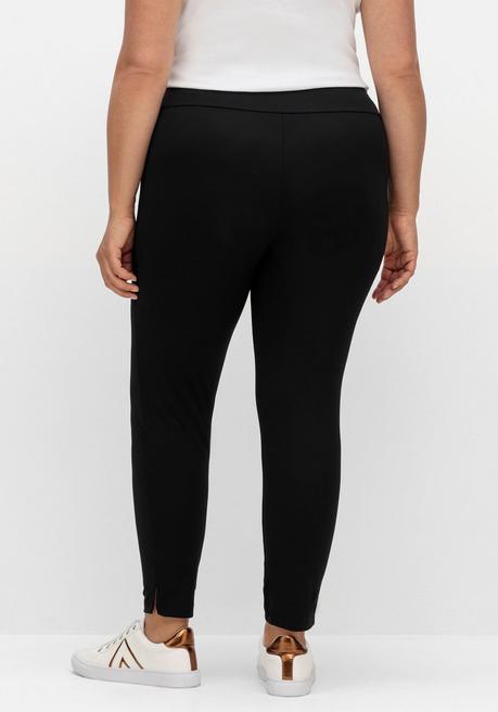 Sheego Knöchelfreie Leggings Mit Breitem Bund - Schwarz Sheego