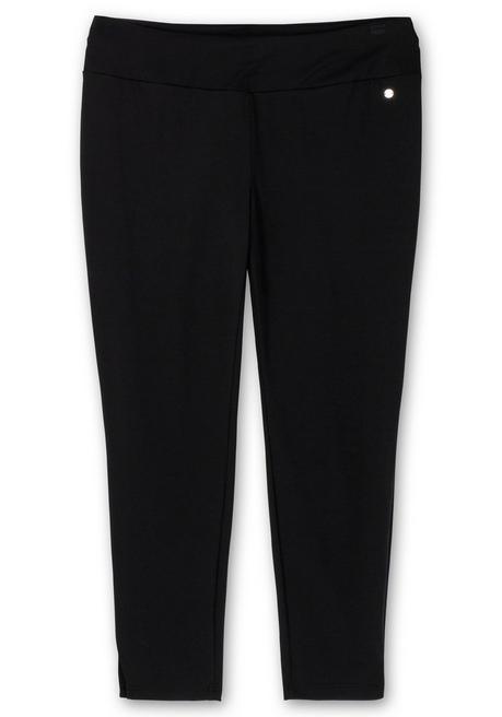 Sheego Knöchelfreie Leggings Mit Breitem Bund - Schwarz Sheego