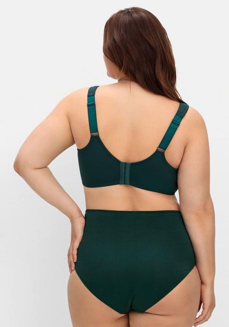 Sheego Komfort-BH Mit Bügel, Doppellagig Und Blickdicht - Tiefgrün Sheego