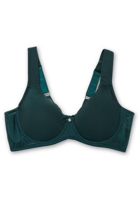 Sheego Komfort-BH Mit Bügel, Doppellagig Und Blickdicht - Tiefgrün Sheego