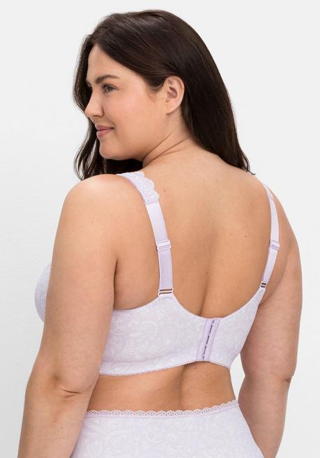 Sheego Komfort-BH Ohne Bügel, Mit Spitze Und Microfaser - Lavendel Sheego