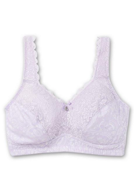 Sheego Komfort-BH Ohne Bügel, Mit Spitze Und Microfaser - Lavendel Sheego