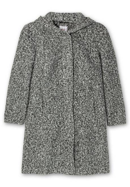 Sheego Kurzmantel Mit Kapuze, Melierte Curly-Optik - Anthrazit Meliert Sheego