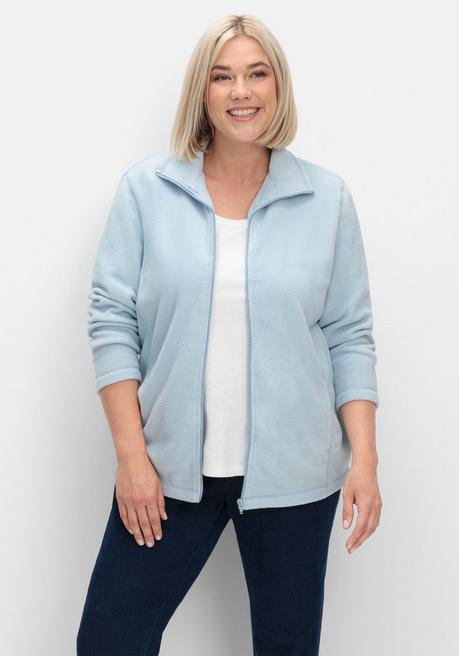 sheego Kuschelige Fleecejacke mit Reißverschluss - bleu sheego sheego Kuschelige Fleecejacke mit Reißverschluss - bleu sheego