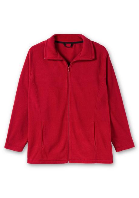 Sheego Kuschelige Fleecejacke Mit Reißverschluss - Bordeaux Sheego