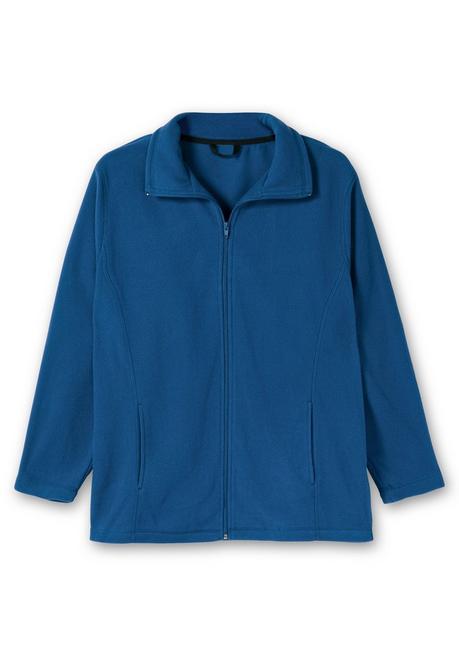 Sheego Kuschelige Fleecejacke Mit Reißverschluss - Dunkelblau Sheego