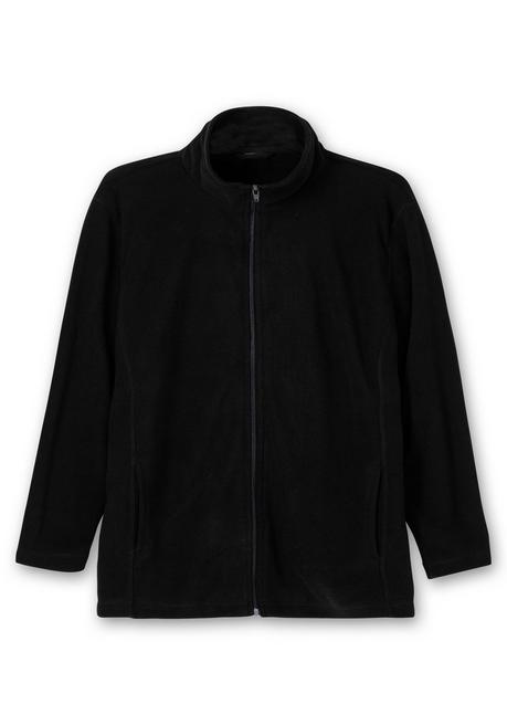 Sheego Kuschelige Fleecejacke Mit Reißverschluss - Schwarz Sheego