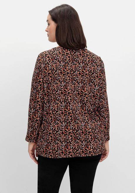 Sheego Langarmshirt Aus Jersey Mit Minimalprint - Rostrot Gemustert Sheego