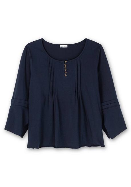 Sheego By Joe Browns Langarmshirt Mit Ärmeln In Zipfelform - Nachtblau Sheego