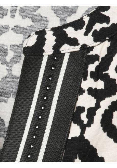 VIA APPIA DUE Langarmshirt Mit Grafischem Druck Und V-Ausschnitt - Schwarz-creme Sheego