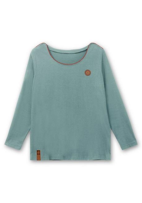 Sheego X Collection L. Langarmshirt Mit Kontrastpaspeln - Jade Sheego