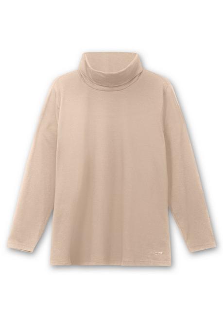 Sheego X Collection L. Langarmshirt Mit Rollkragen, Aus Elastischem Jersey - Camelfarben Sheego
