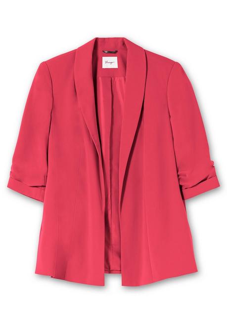 Sheego Langer Blazer Mit Schalkragen Und Gerafftem 3/4-Arm - Orchidee Sheego