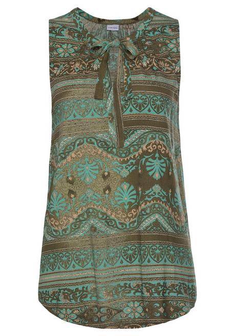 Lascana Tanktop - Türkis Bedruckt Sheego