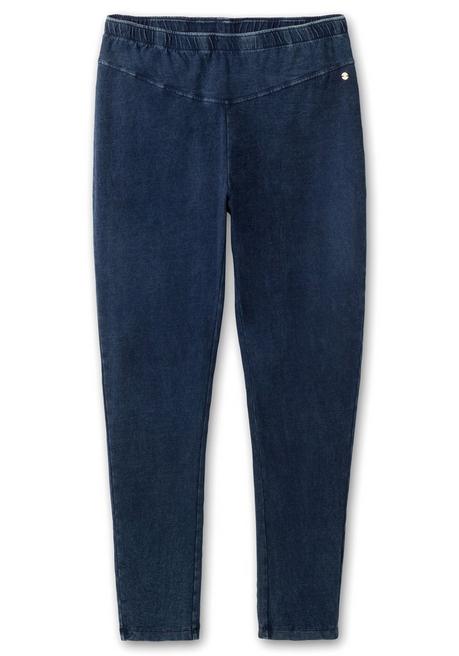 Sheego Leggings In Denimoptik, Mit Breiter Passe - Dark Blue Denim Sheego